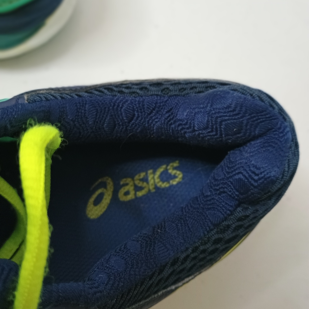 Asics Women's Teal Navy Neon Yellow Running Sneakers - Picture 5 of 12